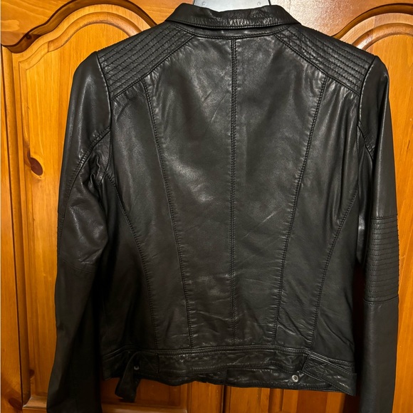 Lucky brand black leather jacket new - Picture 3 of 5